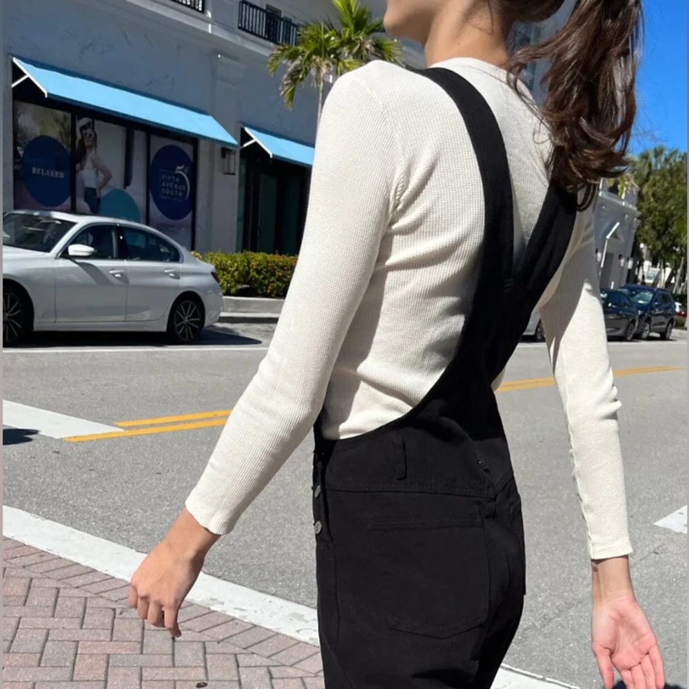 Brandy Melville Hayley Black Overalls
